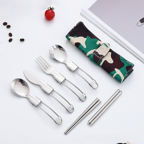 [Customized] 304 stainless steel convenience tableware set